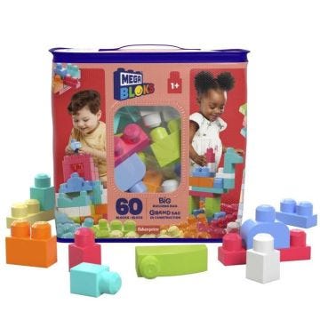 Mega Bloks - Sac Medium Rose 60 briques - Briques de construction - 12 mois et + DCH54