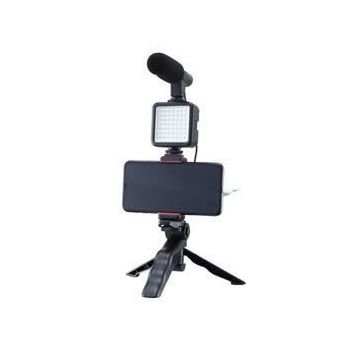 MUVIT Trepied avec LED, micro et support smartphone