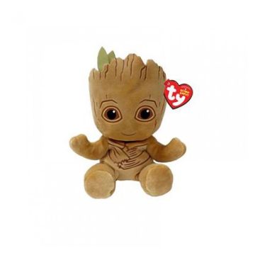 Peluche - TY - Groot - 15 cm - Doux et moelleux - Super-héros Marvel
