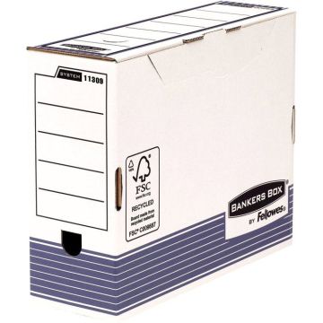 Boîte d'archives A4+ - Fellowes - Bankers Box System - 100% carton recyclé - FastFold - 10 pièces