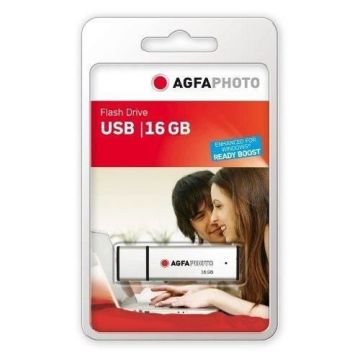 Clé USB AGFAPHOTO 10324 ARGENT - 16 Go - USB 2.0