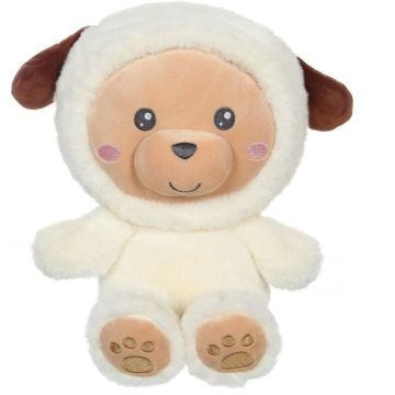 Peluche Chien Hoody Pets - GIPSY TOYS - Crème, 24 cm