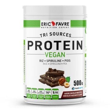 Protéines végétales Eric Favre - Protéines Vegan - Chocolate Hazelnut 500g