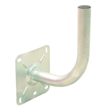 Fixation Bras Coudé en Acier Galvanisé OPTEX - Ø 40mm - Déport 30 cm - Blanc