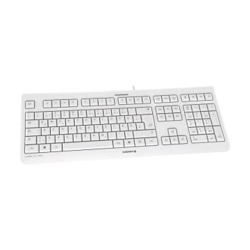 Clavier CHERRY KC 1000 USB - Disposition R-U - Gris pâle - Technologie Cherry LPK