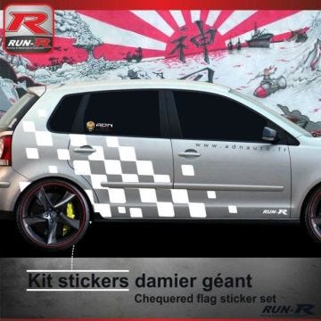 Sticker - VOLKSWAGEN - Polo 9N - Lot de 2 - Blanc - Résistant aux UV