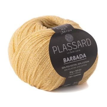 Fil crochet et tricot - PLASSARD - Barbada Sable 03 - Coton et Polyester - Aiguille 3,5 - 1 pelote
