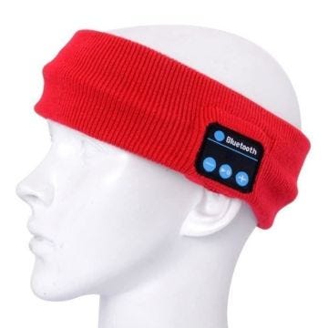 Bandeau Bluetooth - YONIS - Rouge - Écouteurs Mains Libres - Micro Intégré - Résistant à la Transpiration