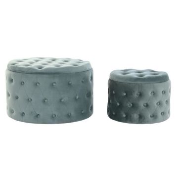 repose-pied polyester mdf vert (70 x 70 x 42 cm)