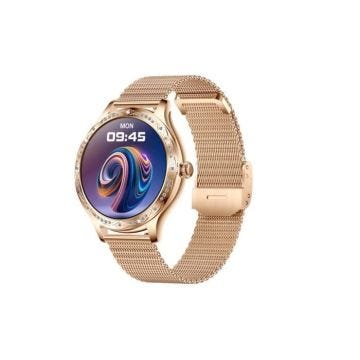 Montre Connectée Femme en Acier Inoxydable Modèle Luxy Dorée
