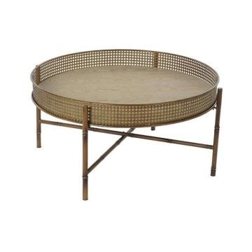Table d'appoint - Design balinais - Métal - Blanc