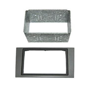 Adaptateur autoradio Double DIN - FORD - Mondeo - Gris Gun Metal - Cage métallique - 2003-2007
