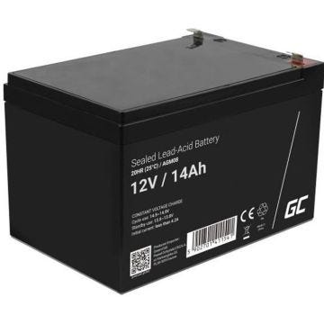 GreenCell® Rechargeable Batterie AGM 12V 14Ah accumulateur au Gel Plomb Cycles sans Entretien VRLA Battery étanche Résistantes