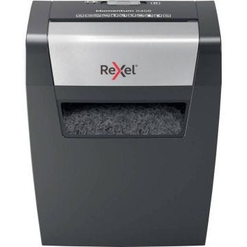 Rexel, Destructeur de documents manuel Momentum X406, Coupe croisée, DIN P4, 6 feuilles, 15 litres