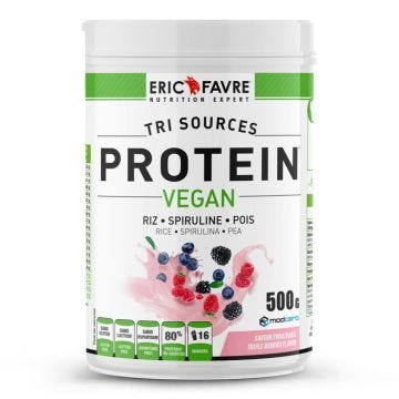 Protéines végétales Eric Favre - Protéines Vegan - Triple Berry 500g
