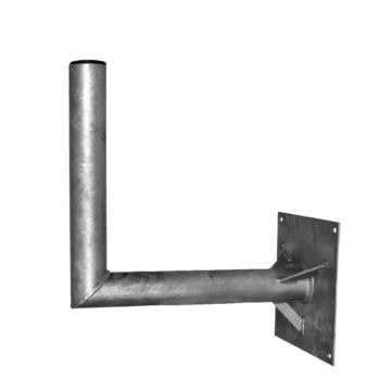 A.S. Sat Support 26060 Support Mural Acier galvanisé 60 cm Distance au Mur 60 mm Tube avec verstrebung pour antenne Satellite à 1