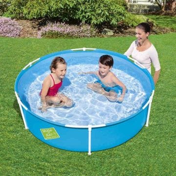 Piscine hors sol - BESTWAY - Mon premier cadre rond - Pour enfants - Bleu