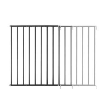 Badabulle Barrière de sécurité Enfant Safe&Protect XL - Extensible (60 à 106.5 cm) - Ouvertures Extra Large - Fixation Vis, Noir