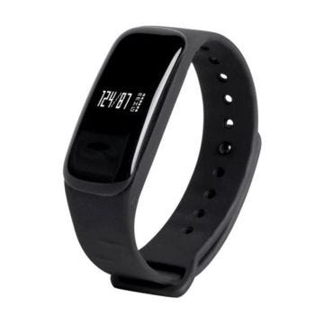 Montre Connectée iOs Android Bluetooth 4.0 Podomètre Moniteur de Sommeil Noir Silicone + PC YONIS
