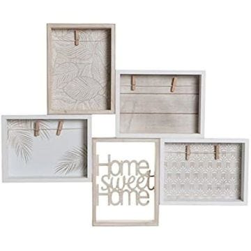 Cadre photo - DKD Home Decor - Standard - Bois MDF - Blanc - 59 x 4 x 48 cm