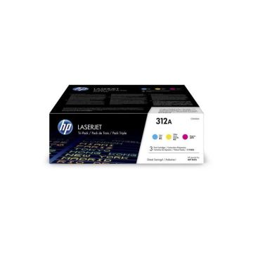 Cartouches de toner HP 312A authentiques - Pack de 3 couleurs pour HP Color LaserJet Pro M476