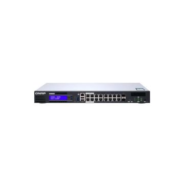 Commutateur intelligent QNAP QGD-1600P-4G - 16 ports Gigabit LAN + 2 ports combo SFP/RJ45 - PoE++ (370 W)
