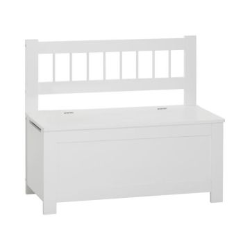 Banc coffre enfant blanc en bois - Blanc - Atmosphera createur d'interieur
