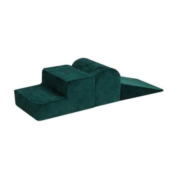 MeowBaby® Aire De Jeux en Mousse Vert foncé 3 éléments sans piscine à balles