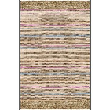 Tapis - BAHAR - Multicolore - Antidérapant - Imitation Jute - Lavable en machine