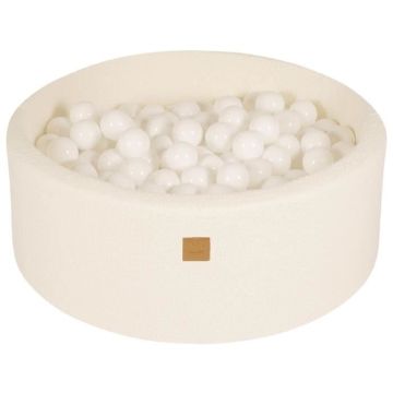 MeowBaby® Boucle Blanc Piscine à Balles Ronde 90x30cm, balles: Blanc