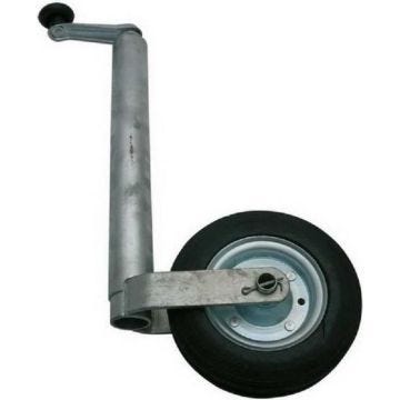 Roue jockey tube diam 48mm + jante 200x50mm acier