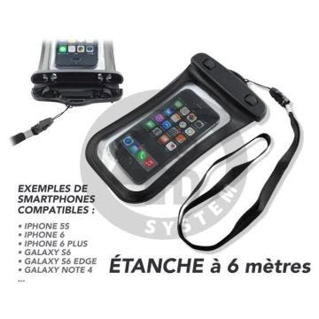 POCHETTE ETUI ETANCHE NOIR pour Smartphone