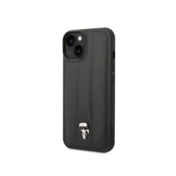 Coque pour Apple iPhone 14 PU Puffy Ikonik Pins Karl Lagerfeld Noir