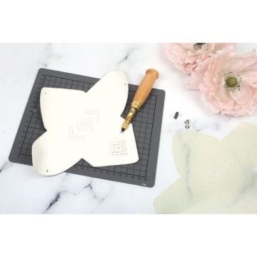 Coupon de simili cuir - Ki-Sign - Vieux Rose - 66x45 cm