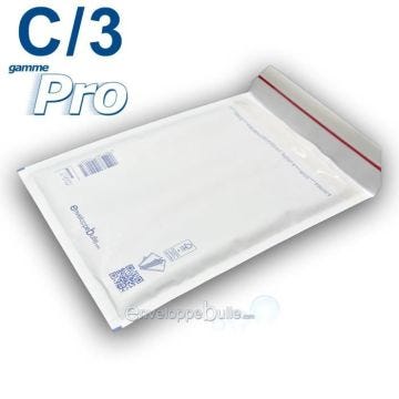 50 Enveloppes bulles PRO C/3 blanches 140x215mm