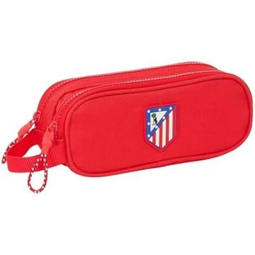 Trousse Double pour Enfant Atlético de Madrid - Safta - Confortable et Polyvalente - Bleu - Synthétique - Mixte
