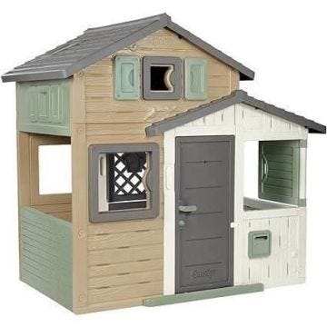 Smoby Life - Maison Friends House - Cabane enfants 50% Matière recyclée - Dés 3ans - Fabriquée en France