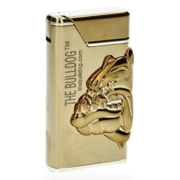 Briquet The Bulldog Amsterdam Tempête électronique Gaz - DORE OR relief