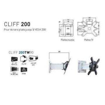 Support Tv - Mural Plat Orientable Inclinable 200tw90