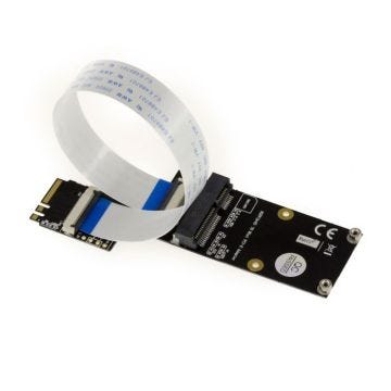 Extension rallonge de type riser Mini PCIe vers M2 E A Key pour monter une carte miniPCIe WIFI Bluetooth sur un port M2 E A Key. N
