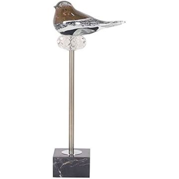 Figurine décorative - DKD Home Decor - Oiseau en verre marbré - 18 x 10 x 42 cm - Multicolore - Intérieur