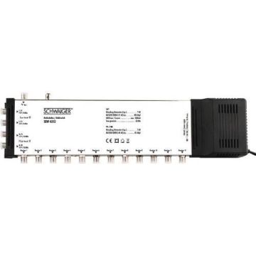 Commutateur multiple satellite - SCHWAIGER - SEW4512531 - 5 ports - Argent