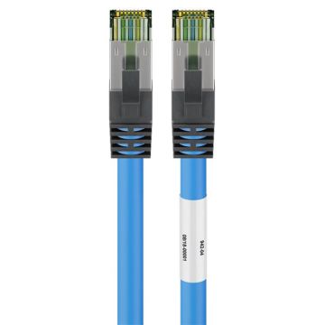 Câble Ethernet RJ45 - Goobay - Cat 8.1 - 25 m - S/FTP - Câble blindé - Bleu