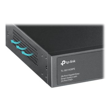 TPLINK 28-Port Gigabit Easy SmartSwitch 28-Port Gigabit Easy Smart Switch with 24-Port PoE+