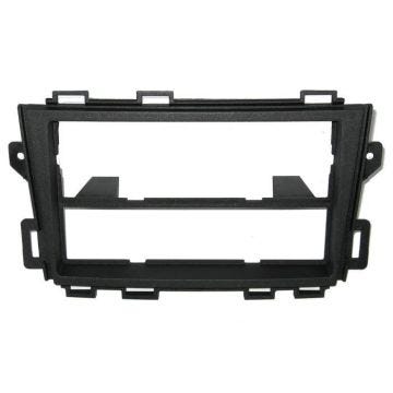 Adaptateur de façade d'autoradio 2x simple DIN Noir Nissan Murano