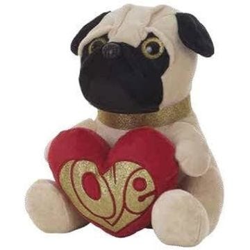 Jouet en peluche - LLOPIS - Carlin (18251) - 26 cm - Blanc - Pour enfants à partir de 3 ans