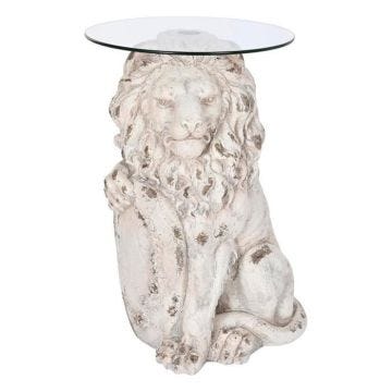 Table d'appoint - Lion Gris - Magnésium - 52 x 44 x 72 cm