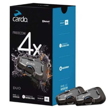 Intercom moto bluetooth Cardo Freecom 4X Duo - noir - TU