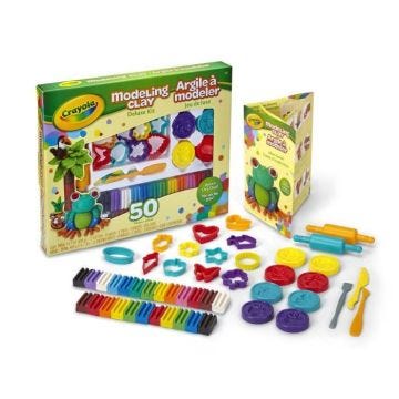 Crayola Kit Deluxe Argile à Modeler 50 Pièces