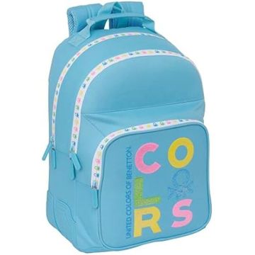 Sac à dos scolaire Benetton Spring - SAFTA - polyvalent - 32x15x42cm - bleu ciel